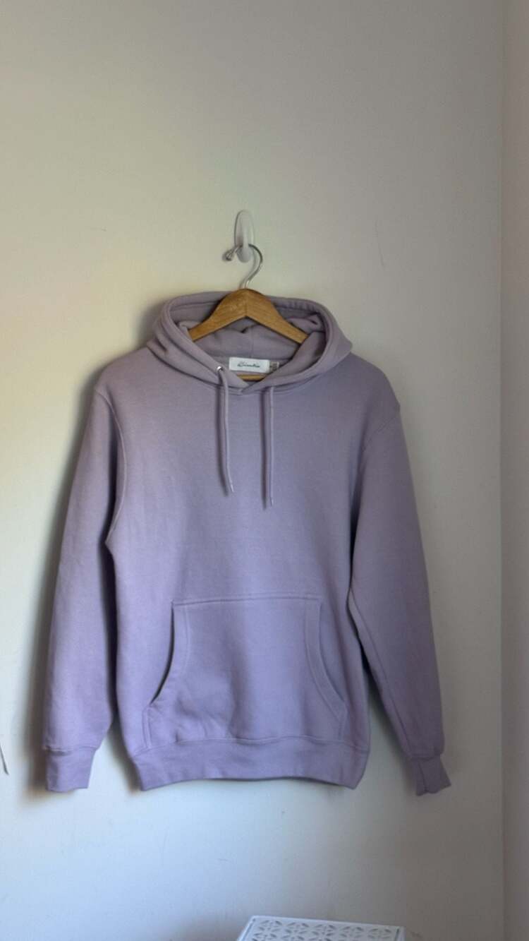 Kinetix Casual Luxury Lavender Hoodie Oversized Pullover 100% Cotton Made in LA